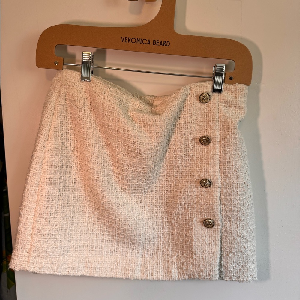 H&M Cream Wrap Mini Skirt Casual Resort Wear